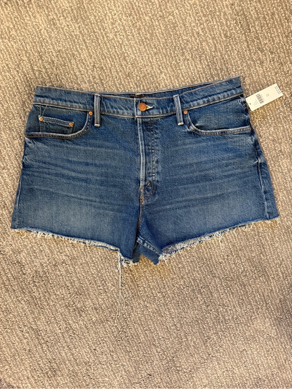 MOTHER Tomcat Kick Fray Shorts 31 Thrill Seeker NWT High Rise Denim $228